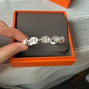 hermes silver bracelet